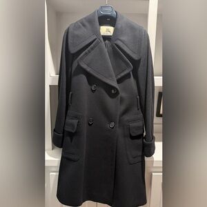 Burberry black wool/cashmere trench in pristine condition women’s US 10